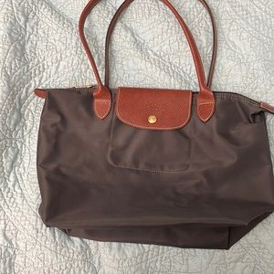 Longchamp Grey Mini Le Pliage Handbag